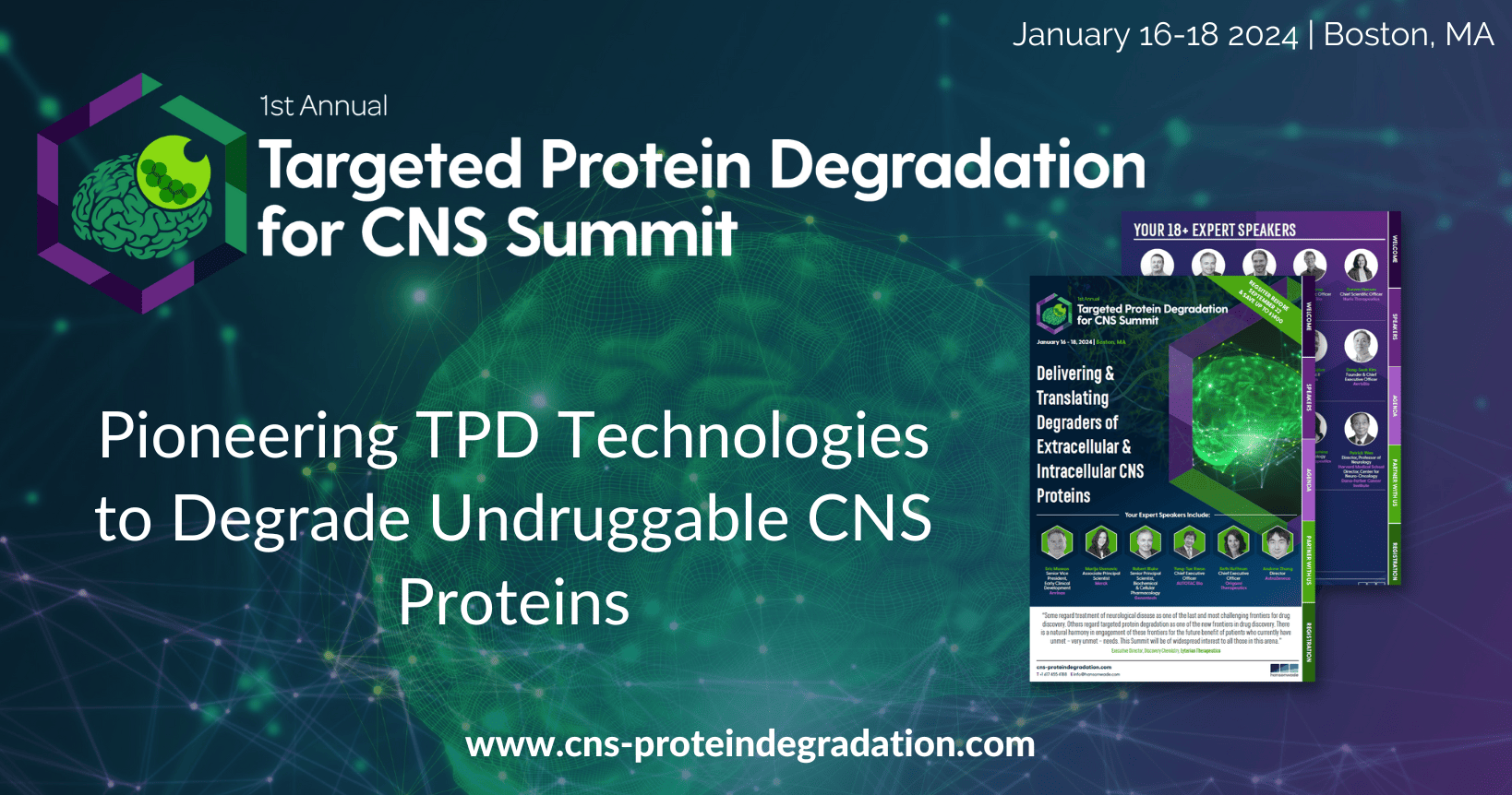 Full Event Guide Targeted Protein Degradation for CNS